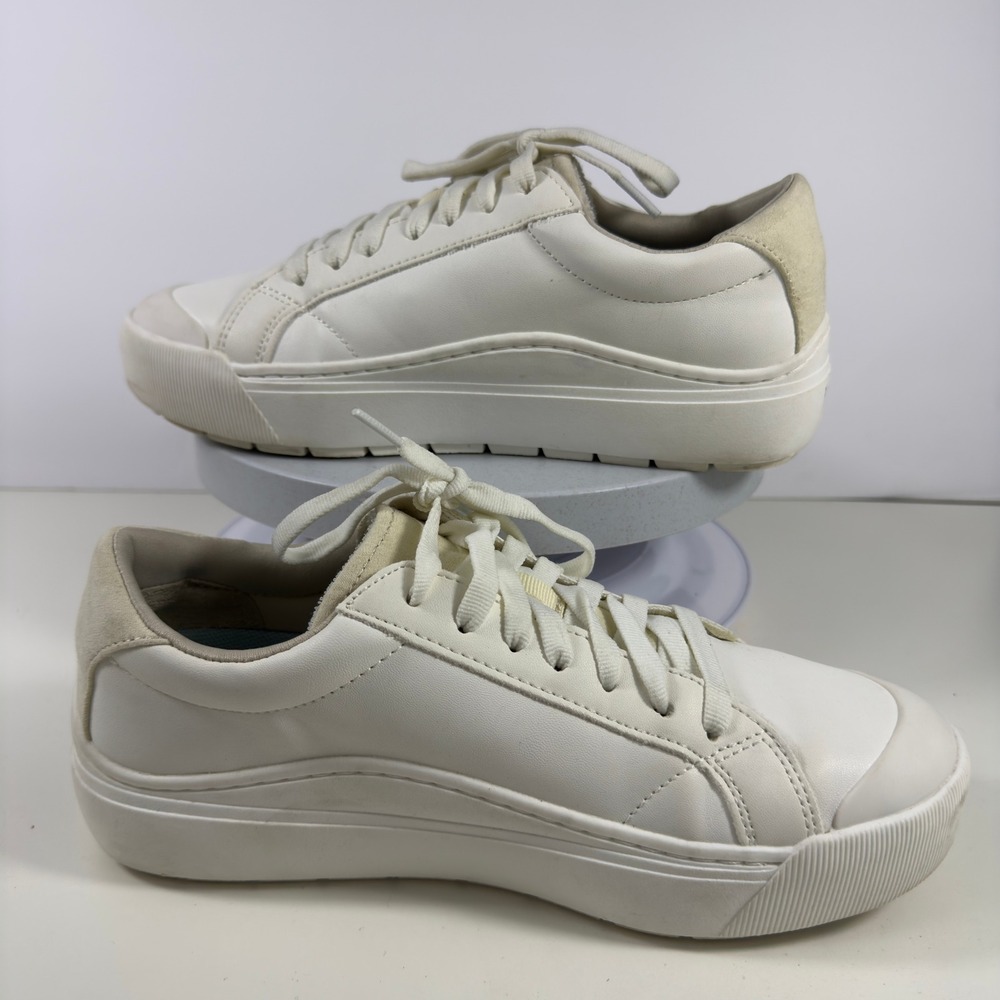 Dr. Scholl's Time Off Platform Sneaker Womens Size 8.5 White Lace Up Casual - Picture 6 of 8